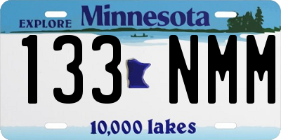 MN license plate 133NMM