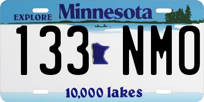MN license plate 133NMO