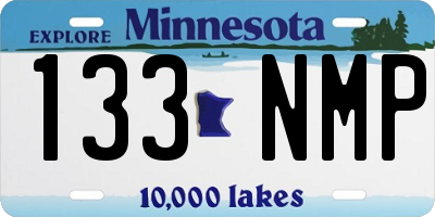MN license plate 133NMP
