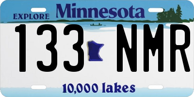 MN license plate 133NMR
