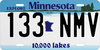 MN license plate 133NMV