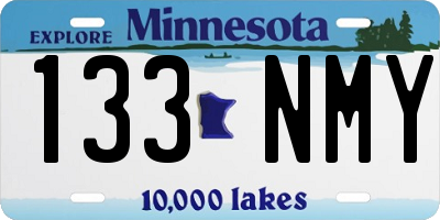 MN license plate 133NMY