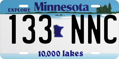 MN license plate 133NNC