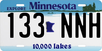 MN license plate 133NNH