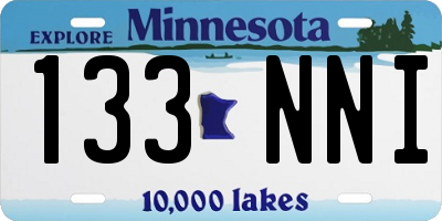 MN license plate 133NNI
