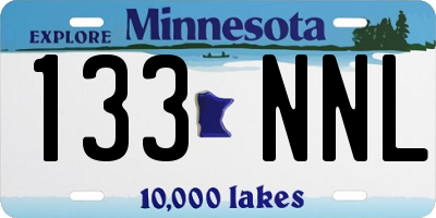 MN license plate 133NNL