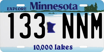 MN license plate 133NNM