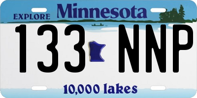 MN license plate 133NNP