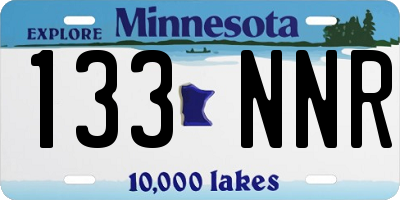 MN license plate 133NNR
