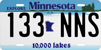 MN license plate 133NNS