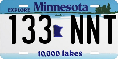 MN license plate 133NNT