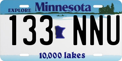 MN license plate 133NNU