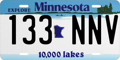 MN license plate 133NNV