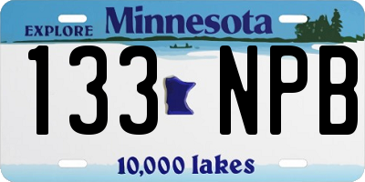 MN license plate 133NPB