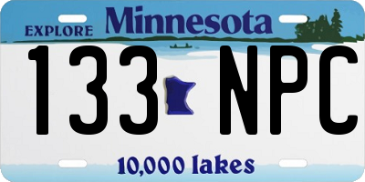 MN license plate 133NPC