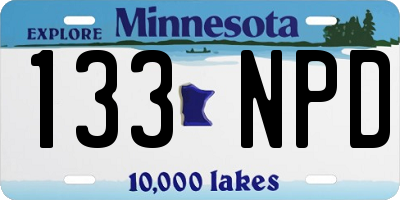 MN license plate 133NPD