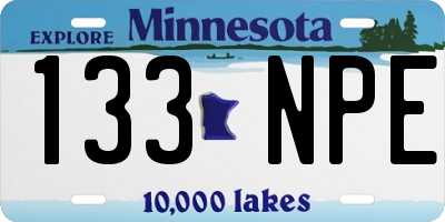 MN license plate 133NPE