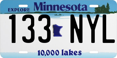MN license plate 133NYL