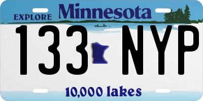 MN license plate 133NYP