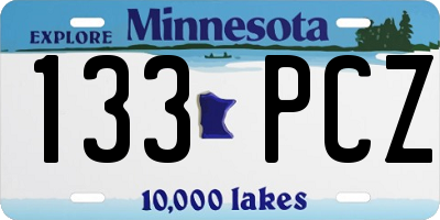 MN license plate 133PCZ