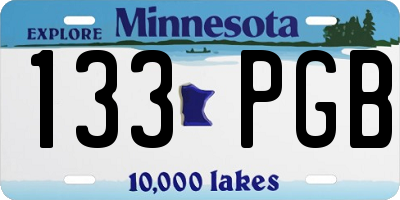MN license plate 133PGB