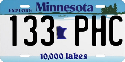 MN license plate 133PHC