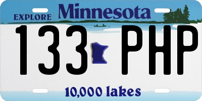 MN license plate 133PHP