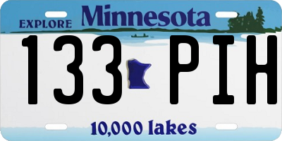 MN license plate 133PIH