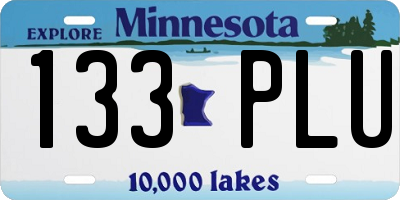MN license plate 133PLU