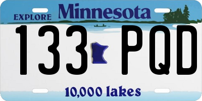 MN license plate 133PQD