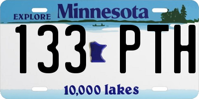 MN license plate 133PTH