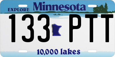 MN license plate 133PTT