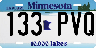 MN license plate 133PVQ
