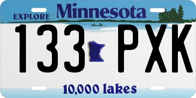 MN license plate 133PXK