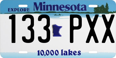 MN license plate 133PXX