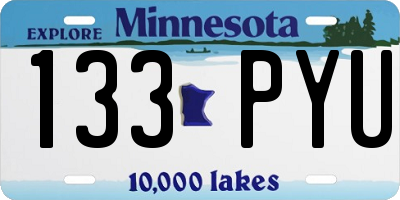 MN license plate 133PYU