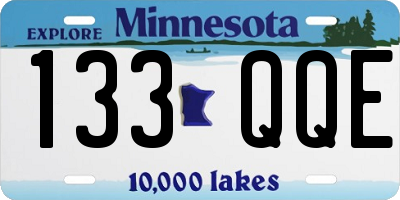 MN license plate 133QQE