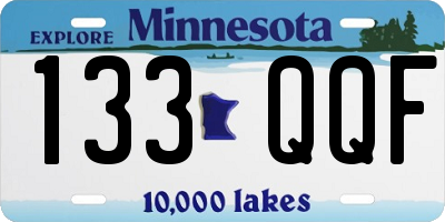 MN license plate 133QQF