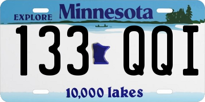 MN license plate 133QQI