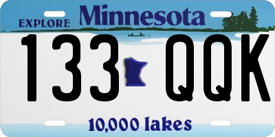 MN license plate 133QQK