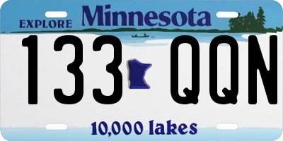 MN license plate 133QQN