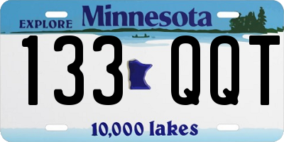 MN license plate 133QQT