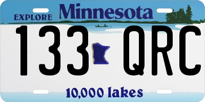 MN license plate 133QRC