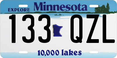 MN license plate 133QZL