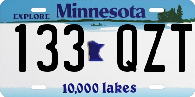 MN license plate 133QZT