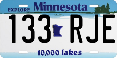 MN license plate 133RJE