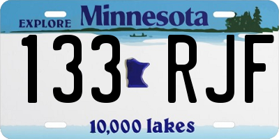 MN license plate 133RJF