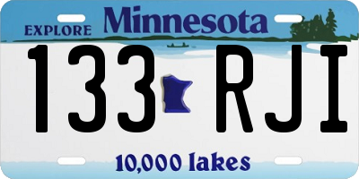 MN license plate 133RJI