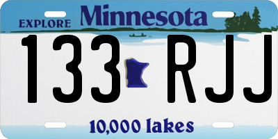 MN license plate 133RJJ