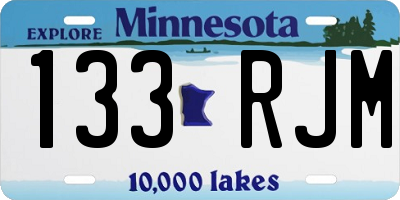 MN license plate 133RJM